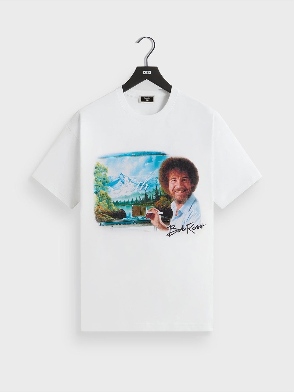 Kith for Bob Ross Portrait Tee White T-Shirt Graphic Print Shirt Men’s Size XL